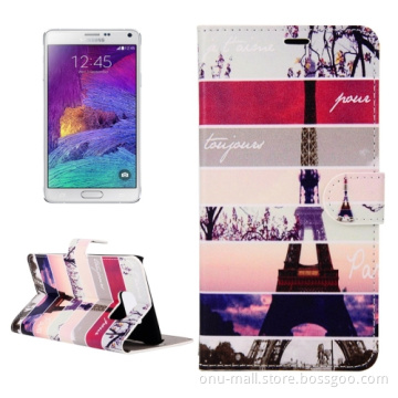 Factory Price Wallet Style Leather flip cover for Samsung Galaxy Note 5 Edge with Card Slots